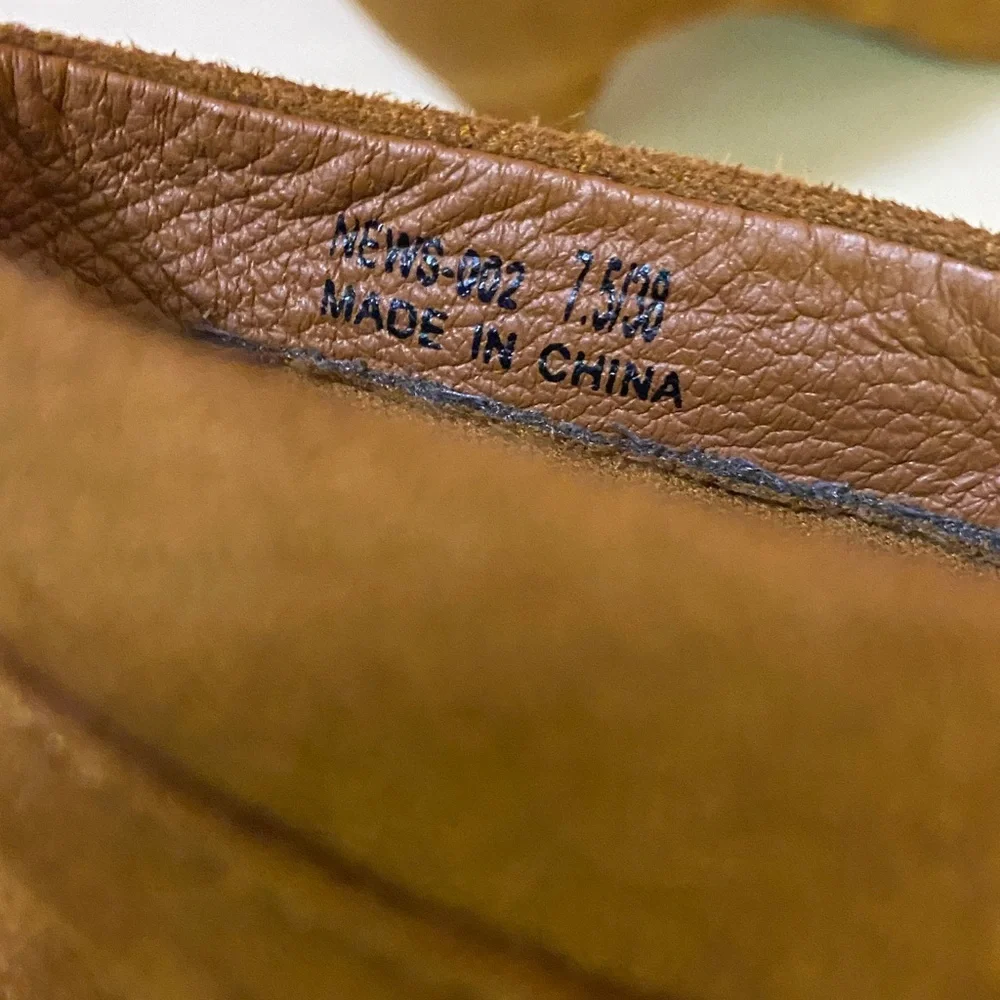 Women's Tan Suede Size 7.5 Ankle Boots Career Office Collegiate